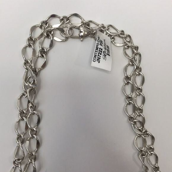 BRIGHTON Silver Black Contempo Chic Necklace *NEW*