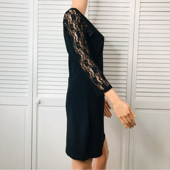 EXPRESS Black Lace Sleeve Dress Size L *NEW*