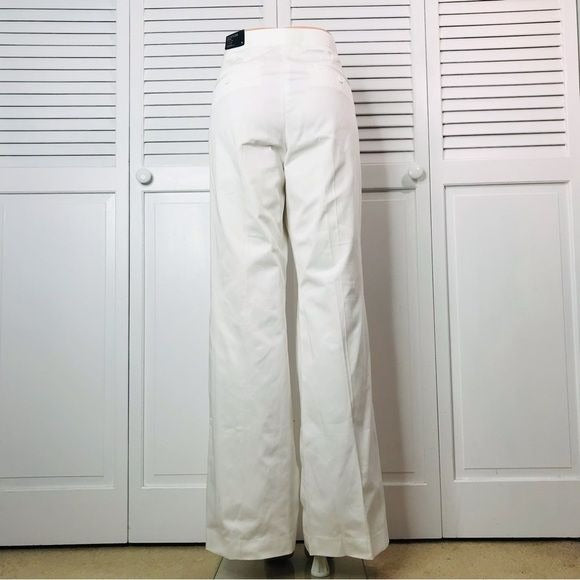 EXPRESS Editor Cotton Sateen White Wide Leg Pants Size 10 *NEW*