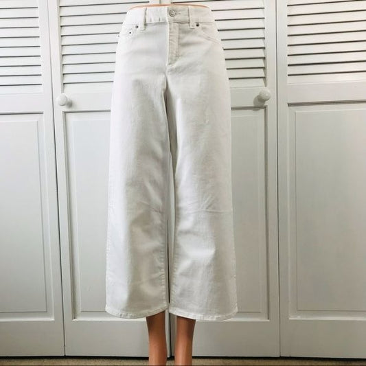 *NEW* CHELSEA & VIOLET White Marbella Crop Jeans Size 27