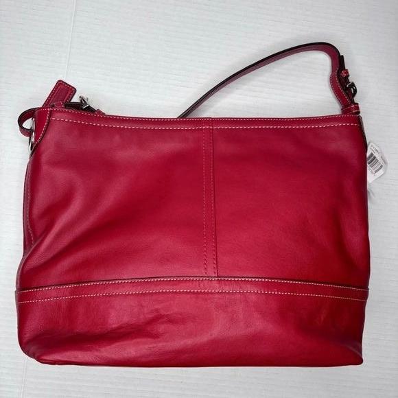 *NEW* COACH Red Leather Shoulder Hobo Bag