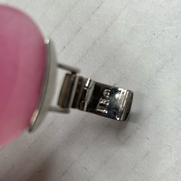 Sterling Silver Chalcedony Pink Bracelet