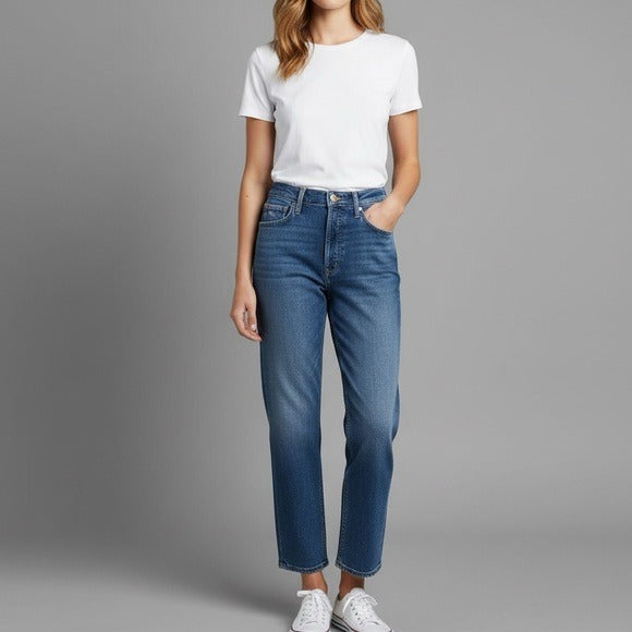 MOTHER The Tomcat High-Waisted Straight Jeans in Wild Game Wash Size 29