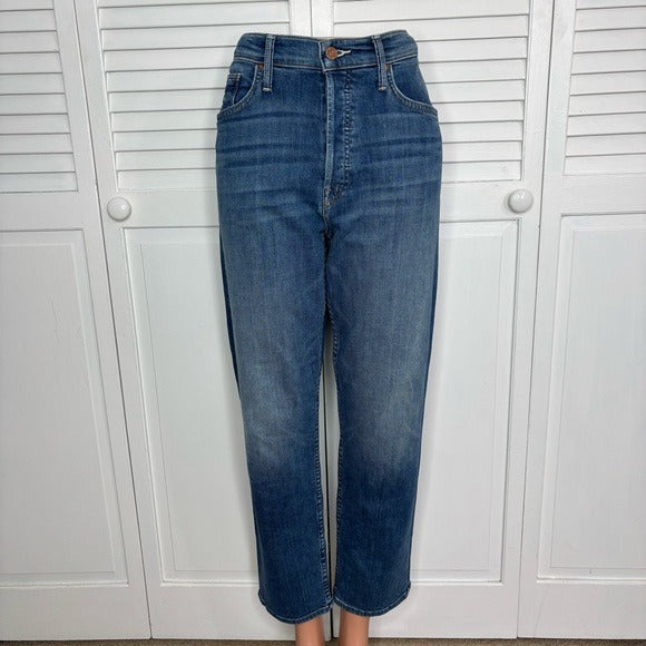 MOTHER The Tomcat High-Waisted Straight Jeans in Wild Game Wash Size 29