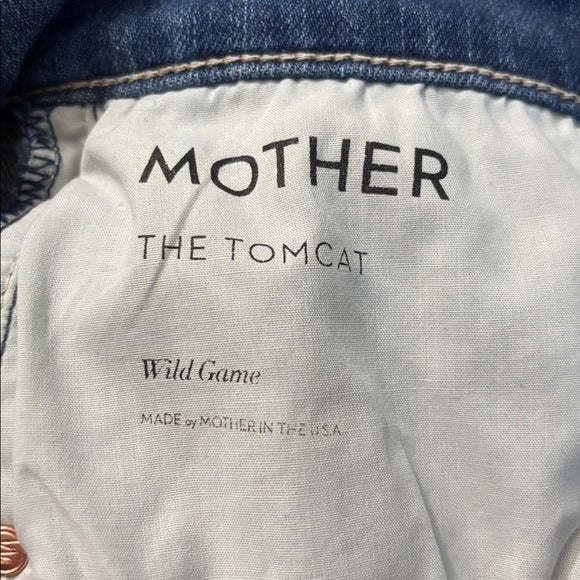 MOTHER The Tomcat High-Waisted Straight Jeans in Wild Game Wash Size 29