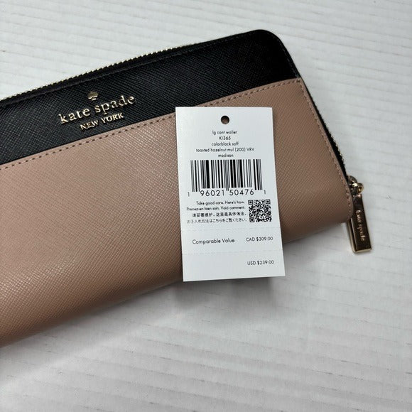 New KATE SPADE Madison Colorblock Saffiano Leather Large Continental Wallet