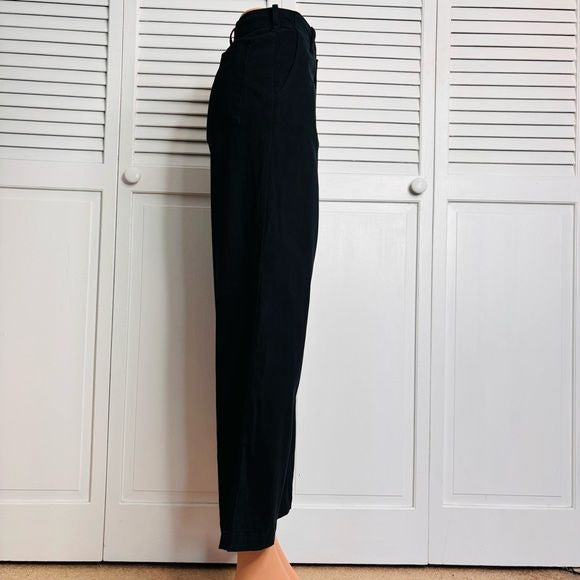 MONROW Black Wide Leg Chino Pants Size Small