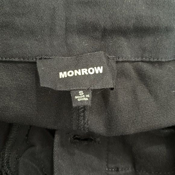 MONROW Black Wide Leg Chino Pants Size Small