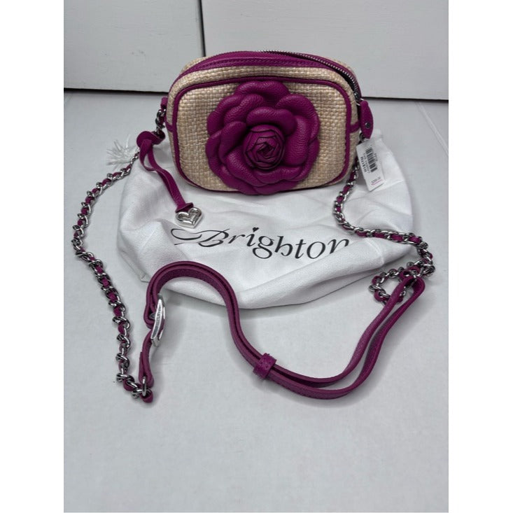 New BRIGHTON Rosie Straw Crossbody Camera Bag
