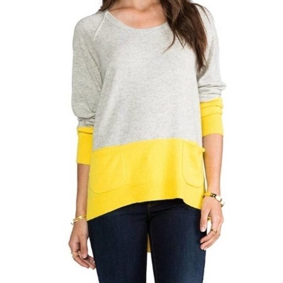 MICHAEL STARS Yellow Colorblock Sweater Size XS