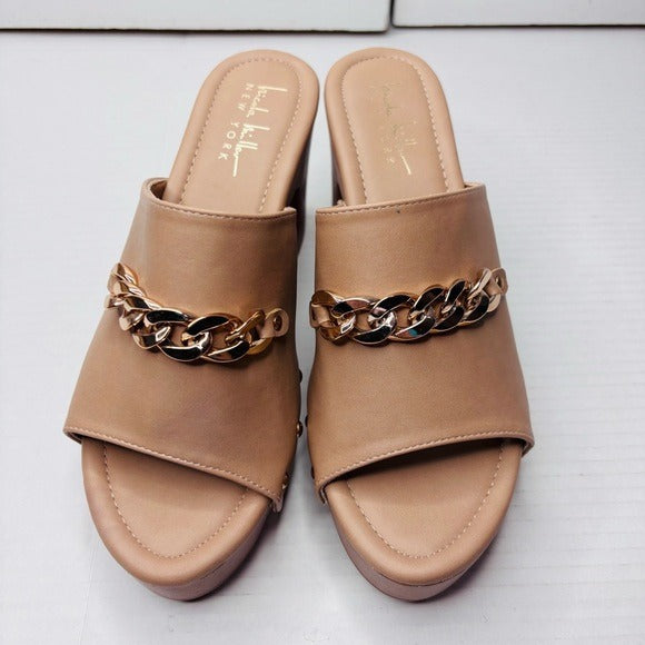 *New* NICOLE MILLER Nude Wada Blocked Mules Size 8