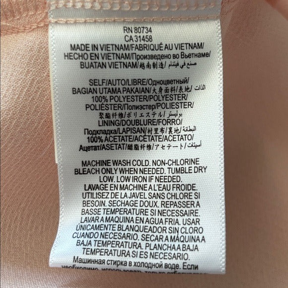 BCBGENERATION Flutter Sleeve Scuba Fabric Dress in Powder Blush Size 2