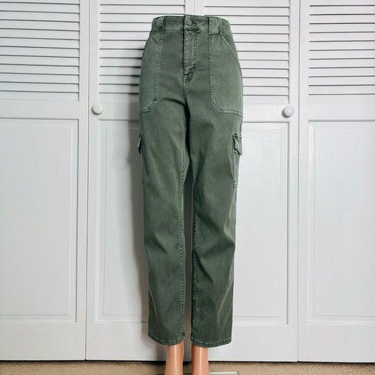 SANCTUARY Dark Spruce Sculpted Hayden Bootcut Cargo Pants Size 30