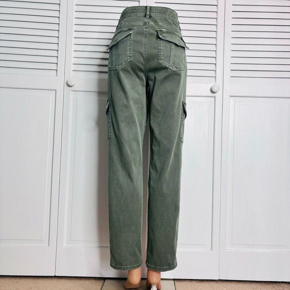 SANCTUARY Dark Spruce Sculpted Hayden Bootcut Cargo Pants Size 30