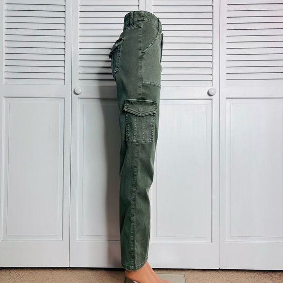 SANCTUARY Dark Spruce Sculpted Hayden Bootcut Cargo Pants Size 30