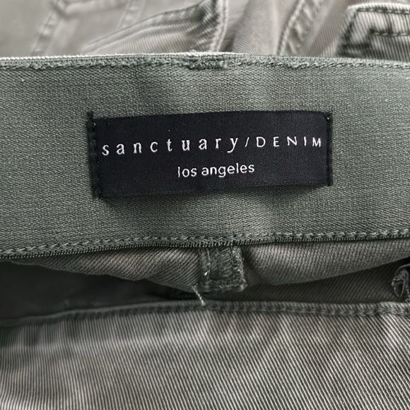 SANCTUARY Dark Spruce Sculpted Hayden Bootcut Cargo Pants Size 30