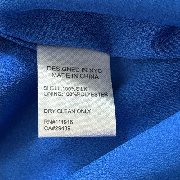 New YUMI KIM Liz Silk Romper in Eastern Garden Royal Blue Size XXS