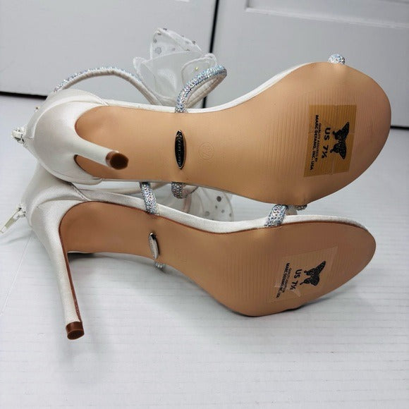 *New* MARC DEFANG Arica Ivory Sateen Stilettos Size 7.5