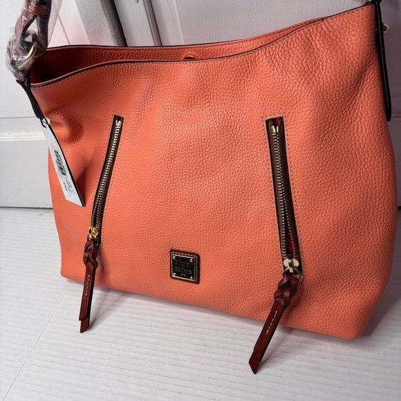 *NEW* DOONEY & BOURKE Pebble Grain Apricot Cooper Hobo Shoulder Bag