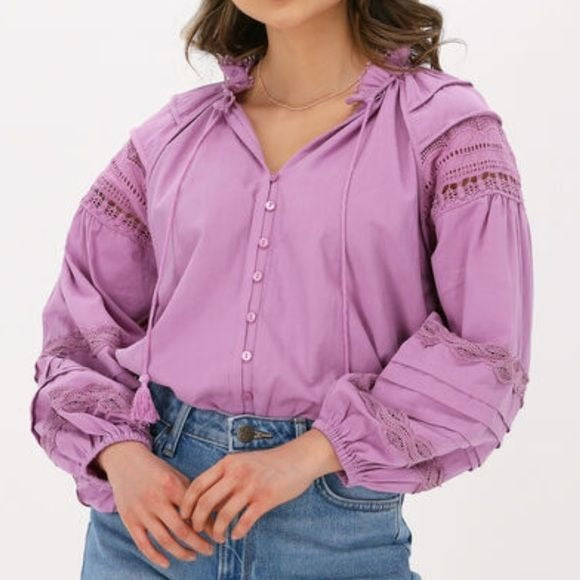 SUNCOO PARIS Mauve Luna Blouse Size Medium