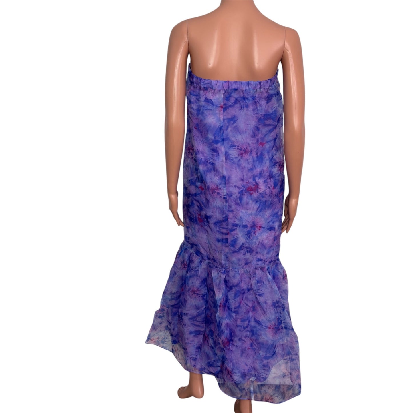 NEW BUDDY LOVE Dayton Floral Strapless Mermaid Maxi Dress in Purple Size XS