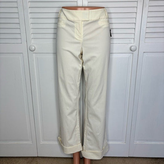 New THE LIMITED Drew Fit Cream Wide-Leg Pants Size 8