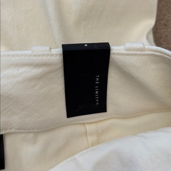 New THE LIMITED Drew Fit Cream Wide-Leg Pants Size 8