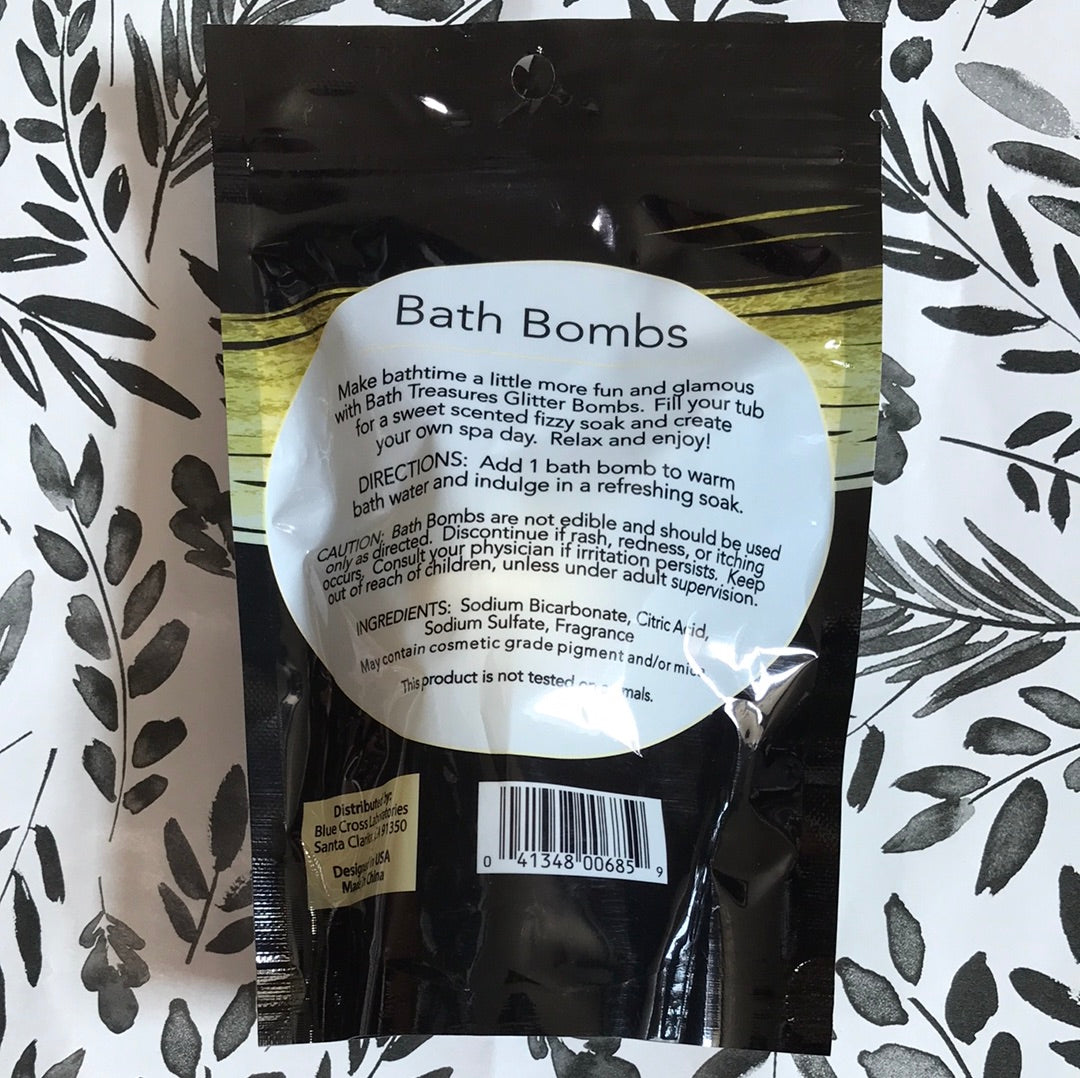 Bath Treasures Yellow Glitter Bombs