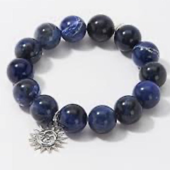 POWERBEADS by Jen Blue True Blessings Charm Gemstone Bracelet
