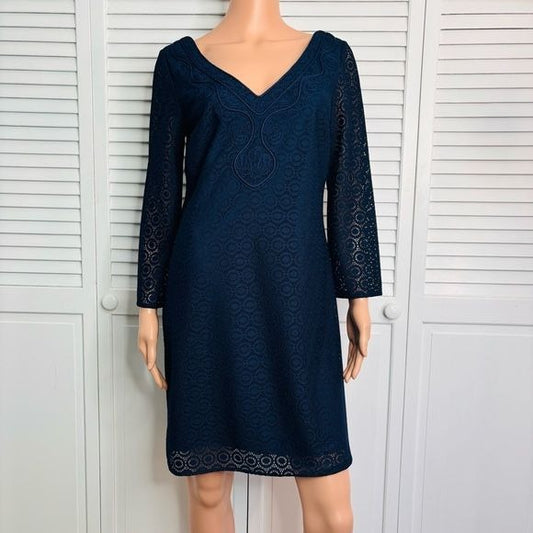 LILLY PULITZER Alden True Navy Dress Size Medium