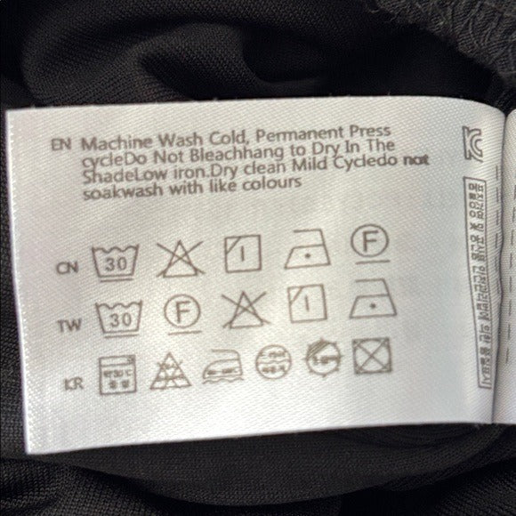 WHOAU CALIFORNIA Floral Ruffle Long Sleeve Dress in Black Size Medium