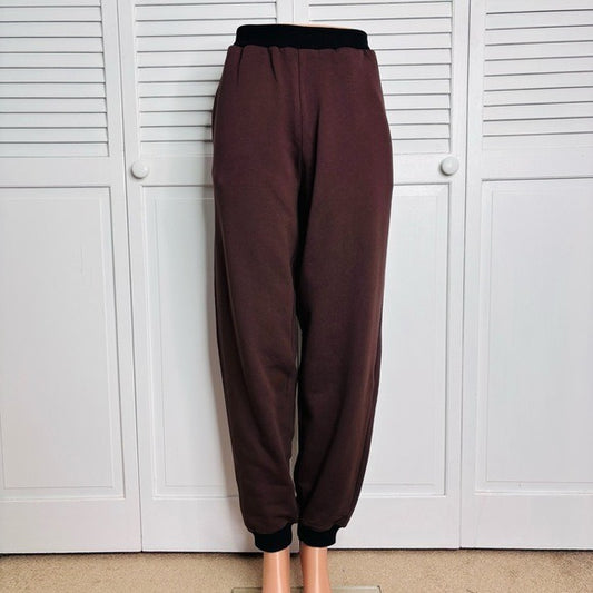 WEWOREWHAT Colorblocked Slim Leg Jogger in Brown Size Medium