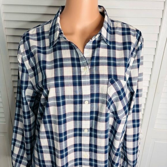 New UNTUCKIT Sorbo Plaid Button-Down Shirt Size 14