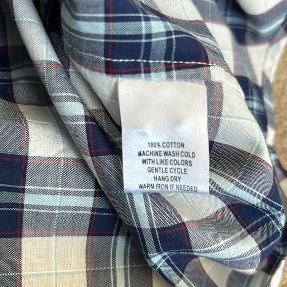 New UNTUCKIT Sorbo Plaid Button-Down Shirt Size 14