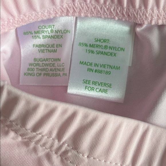 LILLY PULITZER Luxletic Meryl Light Pink Bike Shorts Size Medium
