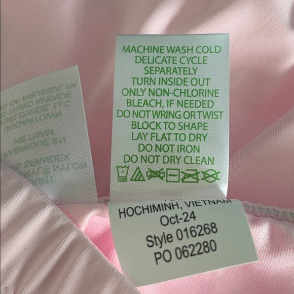 LILLY PULITZER Luxletic Meryl Light Pink Bike Shorts Size Medium