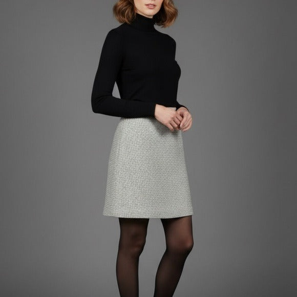 CLUB MONACO Wool Blend Houndstooth Mini Skirt Size 0