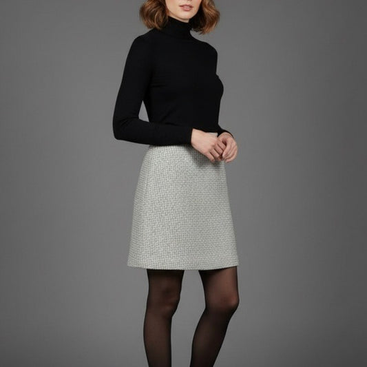 CLUB MONACO Wool Blend Houndstooth Mini Skirt Size 0