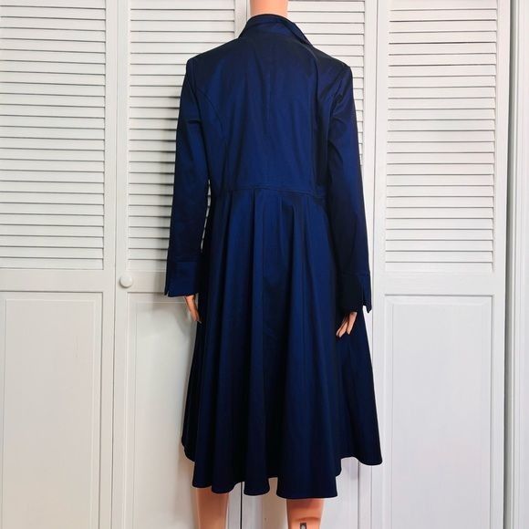 SAMUEL DONG Periwinkle Belted Jacket Dress Size Medium