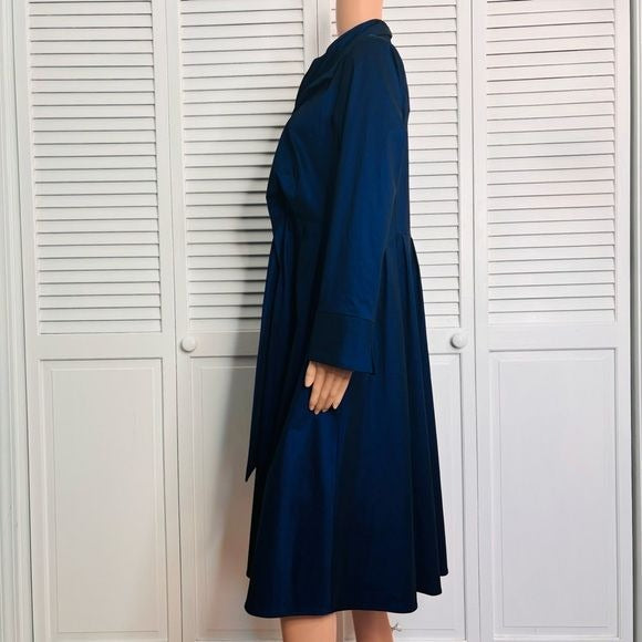 SAMUEL DONG Periwinkle Belted Jacket Dress Size Medium