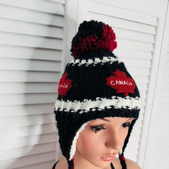 BABAZOO REPUBLIC Black Red Acrylic Canada Hat