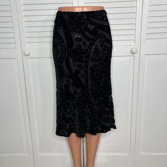 LAFAYETTE 148 New York Velvet Sequin Skirt Size 8