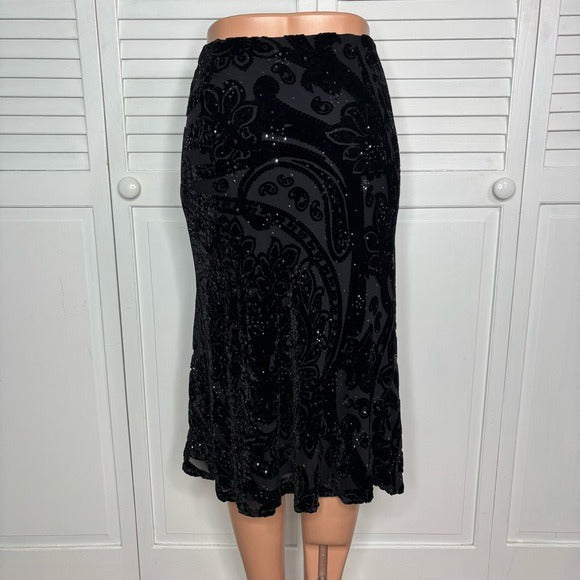 LAFAYETTE 148 New York Velvet Sequin Skirt Size 8