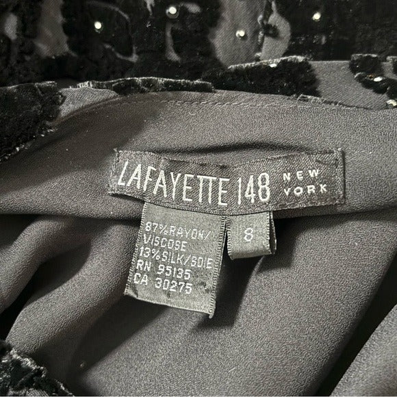 LAFAYETTE 148 New York Velvet Sequin Skirt Size 8