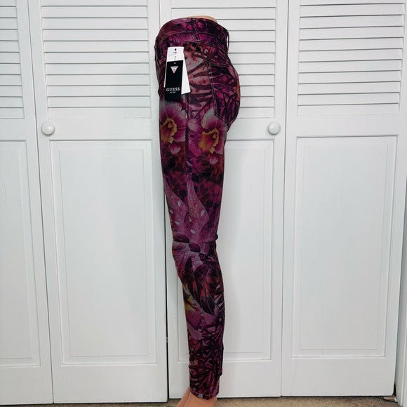 NEW GUESS 1981 Printed Skinny Jeans Size 25