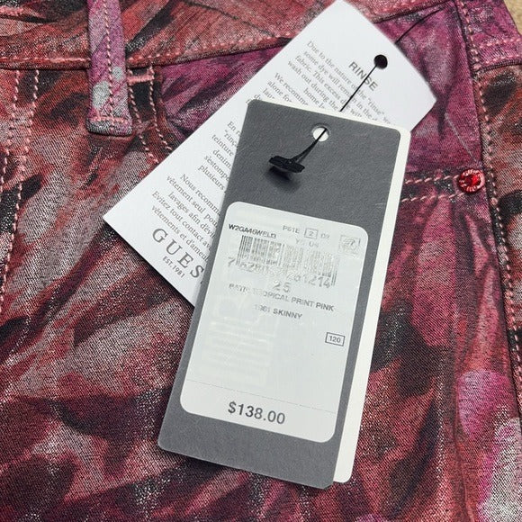 NEW GUESS 1981 Printed Skinny Jeans Size 25