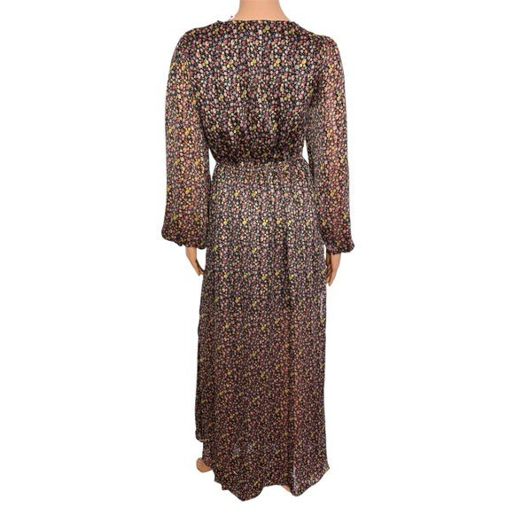 New BUDDY LOVE Desirae Long Sleeve Maxi Dress In Burst Size Small