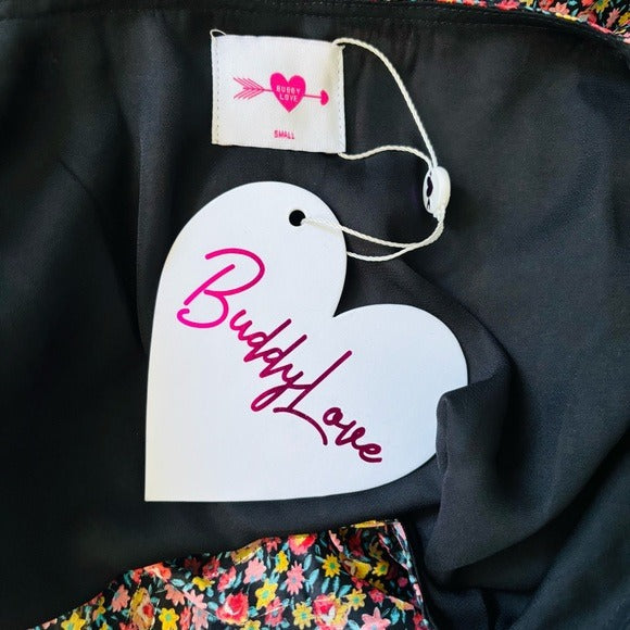 New BUDDY LOVE Desirae Long Sleeve Maxi Dress In Burst Size Small