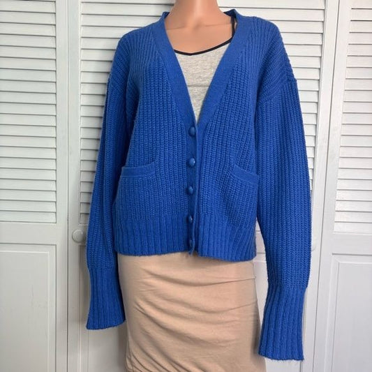 REBECCA MINKOFF Kerry Oversized Five-Button Cardigan Size Medium