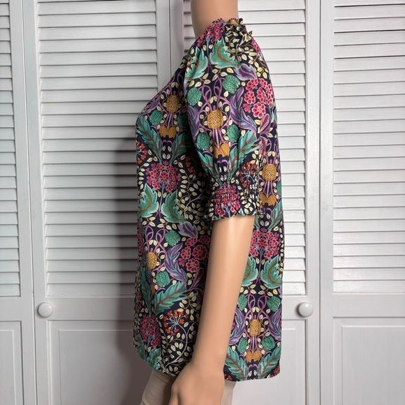 LIBERTY X J.CREW Multicolor Floral Blouse Size Small